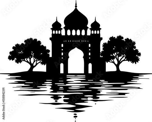 taj mahal silhouette, architecture, church, building, travel, india, vector, city, landmark, silhouette, monument, illustration, temple, religion, europe, tourism, mosque, tower, icon, taj mahal, pari