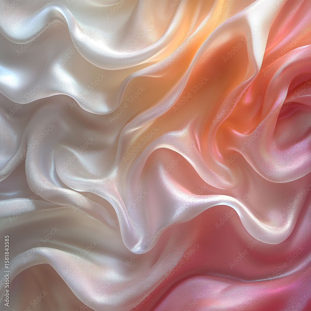 Obraz premium Silk-Like Dynamic With Gradient Organic Flowing Textur