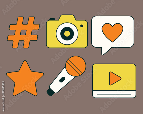 Content Creation Icon Illustration