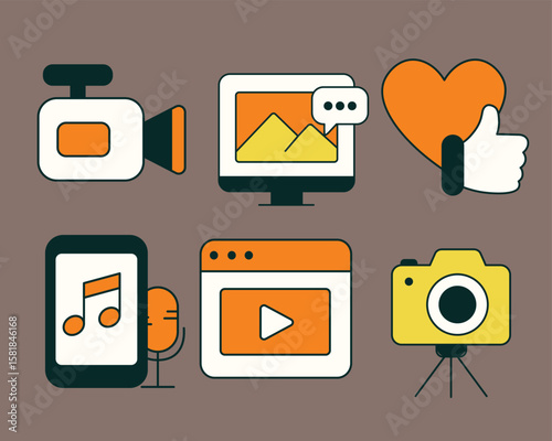 Content Creation Icon Illustration