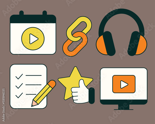 Content Creation Icon Illustration