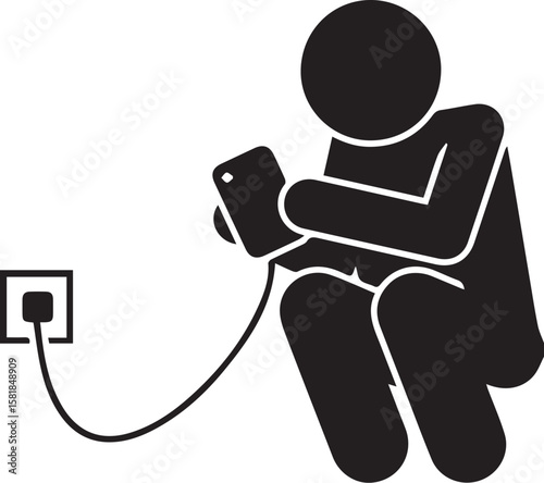 Person Charging Phone Icon