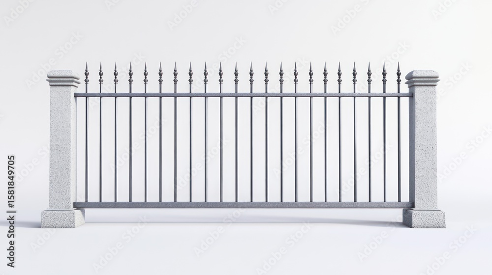 A classic metal fence A classic metal fence