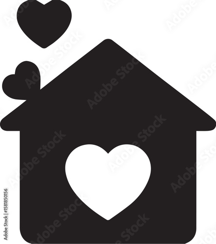 Home Sweet Home with Hearts Icon