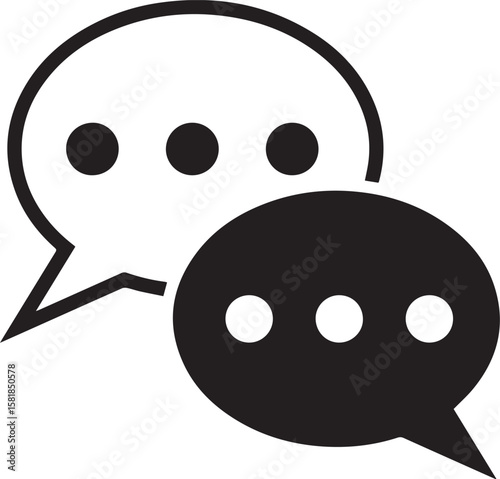 Overlapping Chat Bubbles Icon