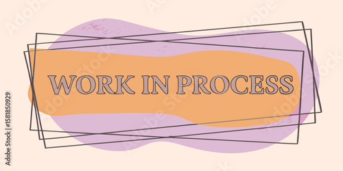 Abstract Work in Process Graphic with Geometric Shapes and Pastel Colors a Concept for Projects Under Development or Ongoing Tasks and Improvements
