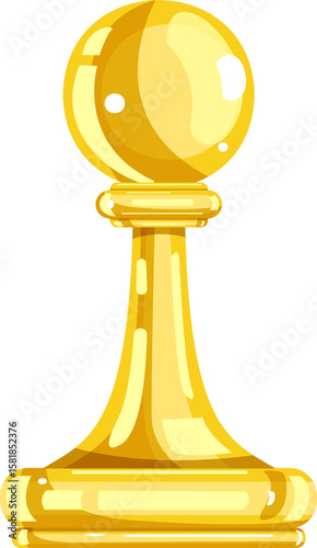 Golden chess set, beautiful and luxurious. Suitable for decorative design work related to marketing, planning and investment.