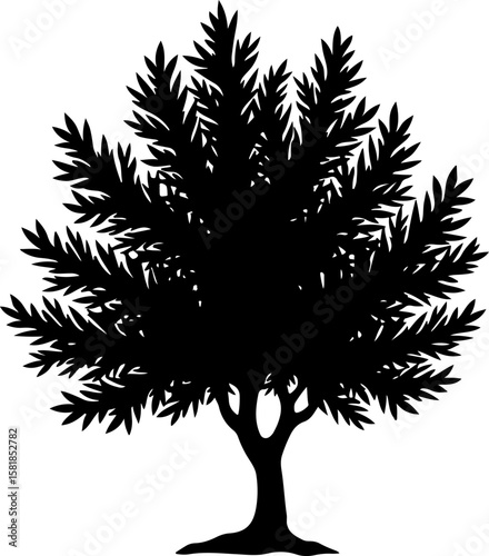 tree with leaves tree, leaf, vector, nature, plant, illustration, branch, design, silhouette, season, art, autumn, forest, leaves, symbol, summer, icon, spring, wood, drawing, green, element, winter, 