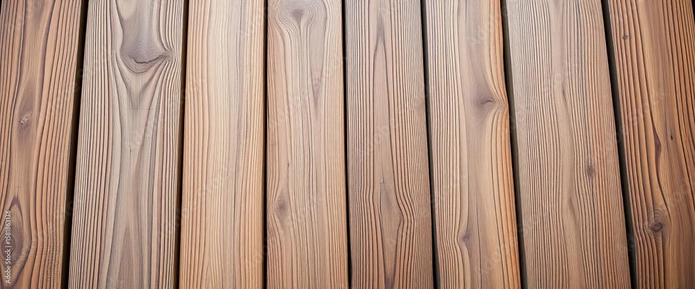 Fototapeta premium Rustic brown wood planks, vertical grain, natural texture, background, farmhouse