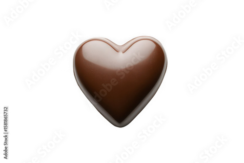 Delicious chocolate heart candy sweet treat dessert food love romance valentine's day gift isolated on transparent background