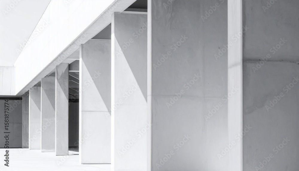 Obraz premium Architectural Minimalism: A Study in Concrete and Light