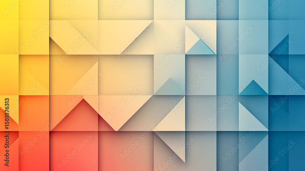 Fototapeta premium Geometric abstract pattern with vibrant colors