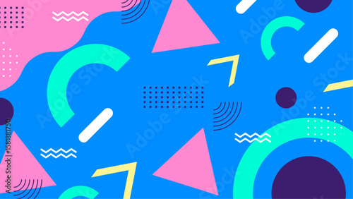 Abstract geometric pattern in vibrant colors. Suitable for backgrounds, prints, textile designs, and modern graphic projects needing a bold look.