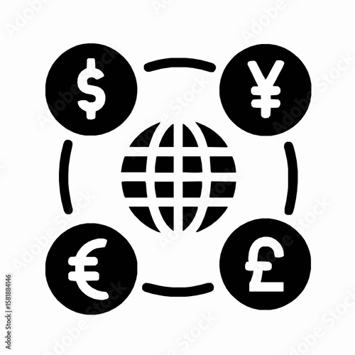 Global financial exchange concept illustrating currency conversion and international business transactions