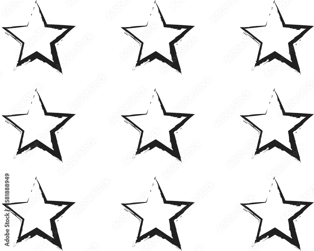 Obraz premium Star line brush. Design decoration