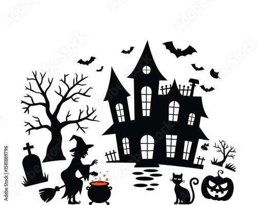 Halloween Background Illustration – Autumn Holiday Desi,