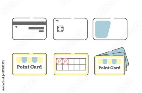 Point and Credit Card Icon Set