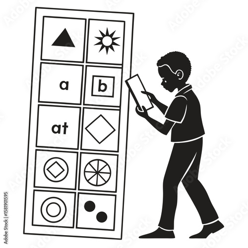 black silhouette vector grammar chart