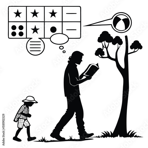 black silhouette vector english grammar structure