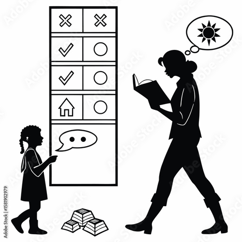 black silhouette vector punctuation rules chart