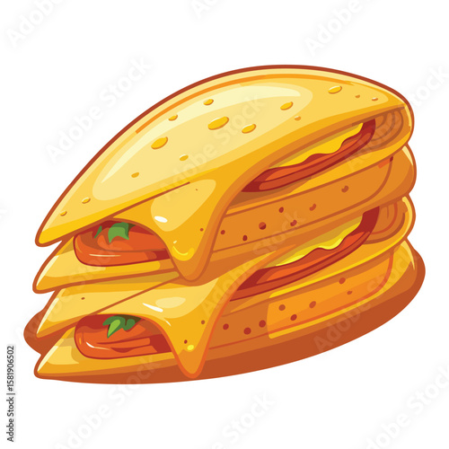 Quesadilla cartoon vector illustration