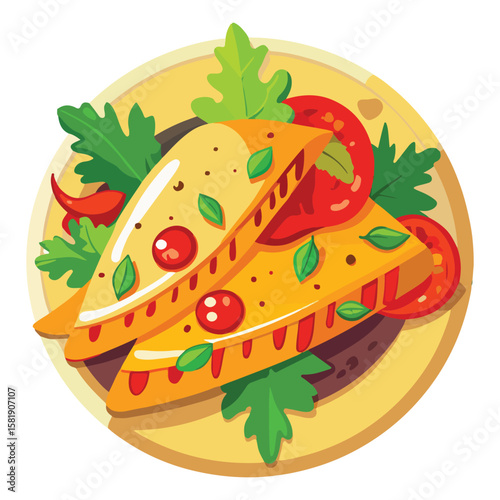 Quesadilla cartoon vector illustration