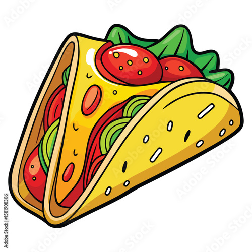 Quesadilla cartoon vector illustration