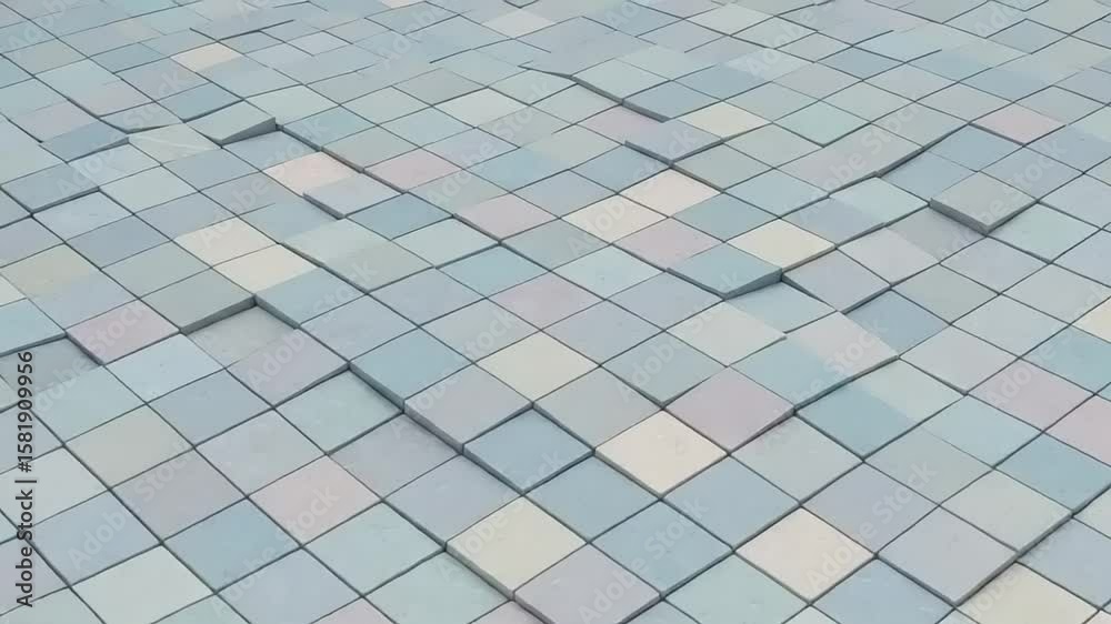 Colorful tiled surface with varying shades and patterns Colorful tiled surface with varying shades and patterns