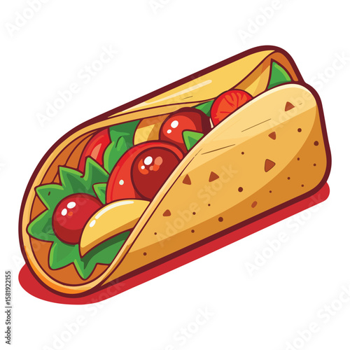 Quesadilla cartoon vector illustration