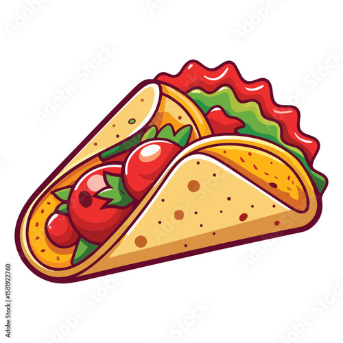 Quesadilla cartoon vector illustration