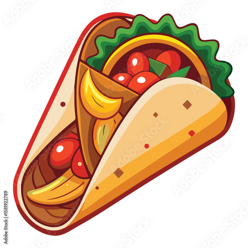 Quesadilla cartoon vector illustration