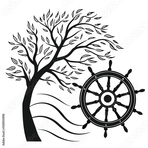 black silhouette vector academic schedule planner