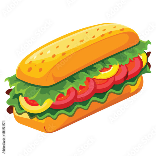 Sandwich cartoon vector illustration