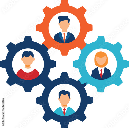 Corporate Teamwork Concept With Business People Working Together