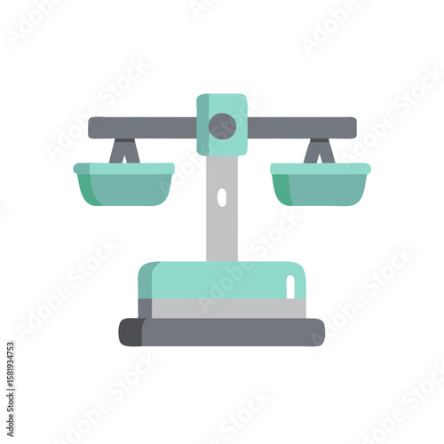 Icon of scales symbolizing bioethics and genetic engineering  