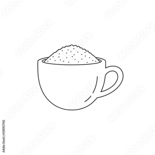 Cupful: A Minimalist Sugar Illustration for Culinary Design