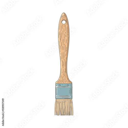 Isolated Paint Brush Illustration on White Background