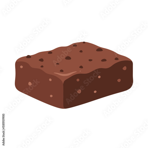 Chocolate Brownie Delight: Sweet Treat Illustration