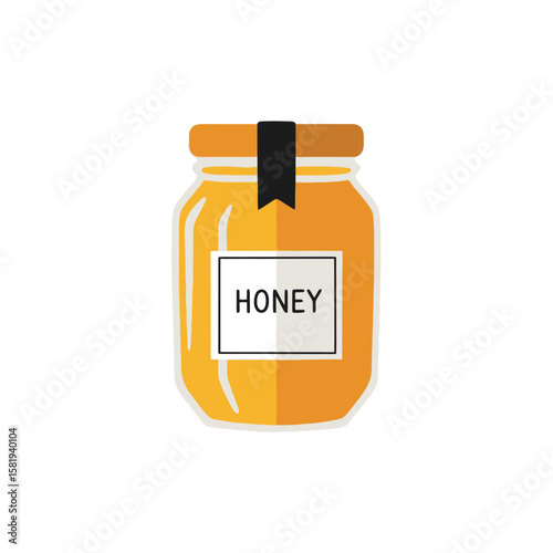 Honey Jar Illustration: Golden Sweetness in a Vector