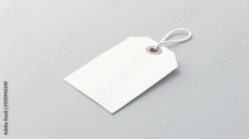 Minimalist Blank Hanging Tag Mockup on Light Background