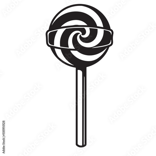 Swirling lollipop on stick candy sweet