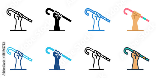 Elder Rights icon set multiple style collection 
