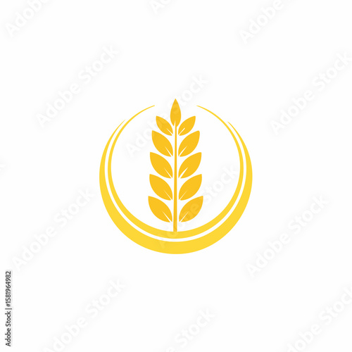 simple abstract Cereal icon, wheat ears