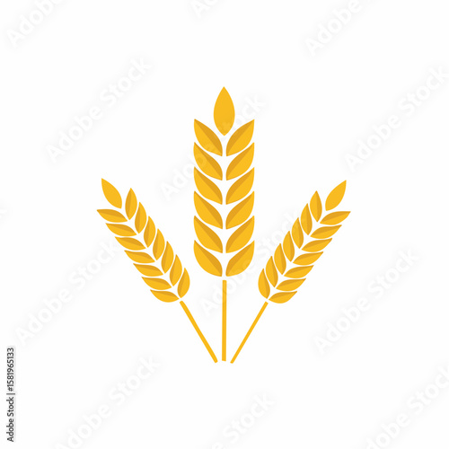 simple abstract Cereal icon, wheat ears