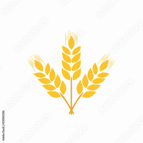simple abstract Cereal icon, wheat ears