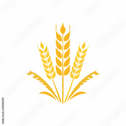simple abstract Cereal icon, wheat ears