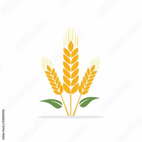 simple abstract Cereal icon, wheat ears