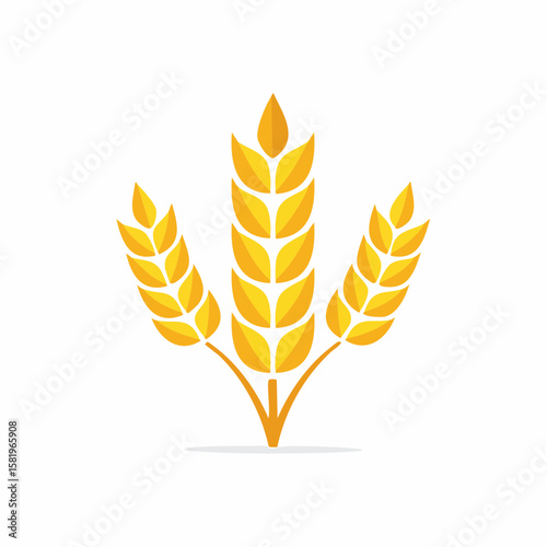 simple abstract Cereal icon, wheat ears
