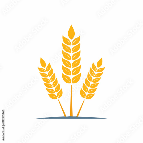simple abstract Cereal icon, wheat ears