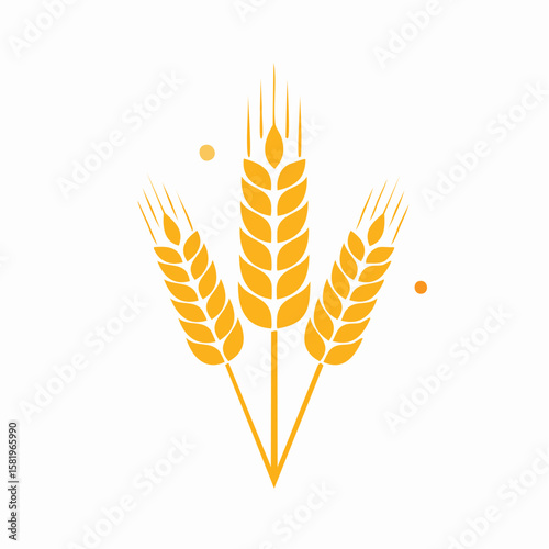 simple abstract Cereal icon, wheat ears
